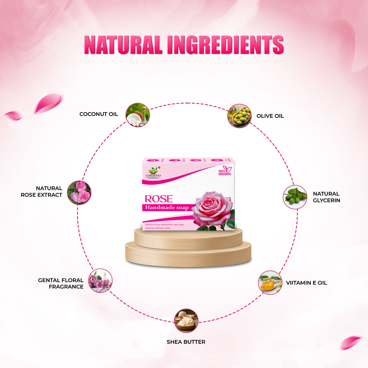 Rose Bathing Bar | Gentle Cleansing & Refreshing Skin Care